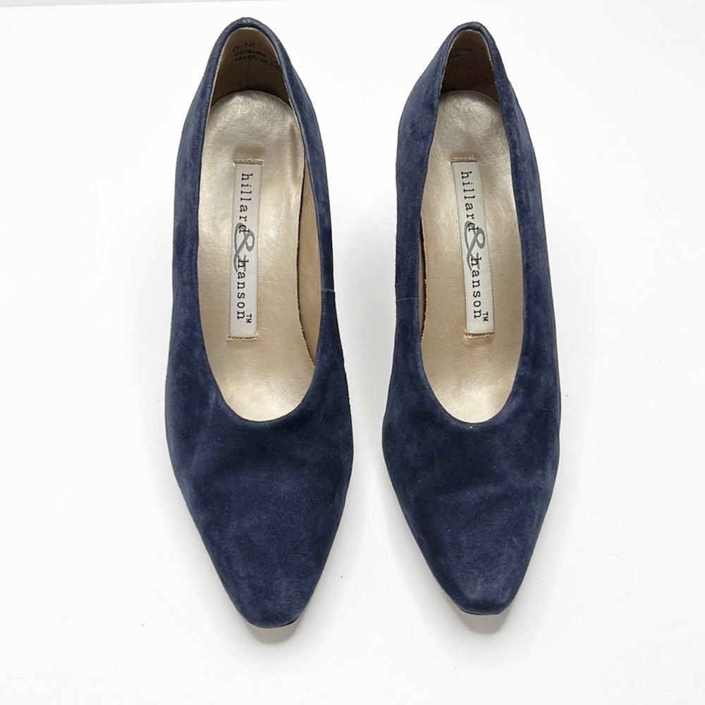 Hillard & Hanson superior navy heels size 6
